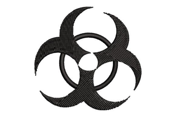 Biohazard Symbol: A Bold Choice for Edgy Embroidery