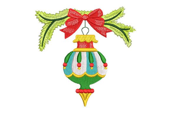 Evaluating Christmas Ball with Colored Bow for Etsy Shops