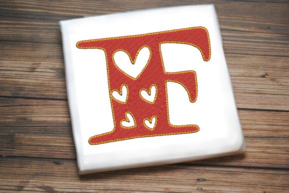 Review: Alphabet Letter F Multi Heart Embroidery Design