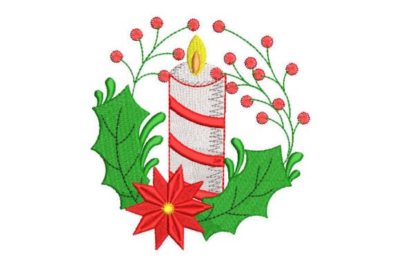 Review: Christmas Candle with Star and Leaves Design
