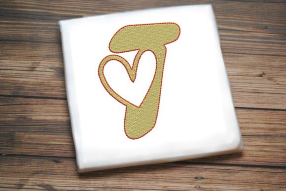 Review: Letter T with Beautiful Heart Embroidery