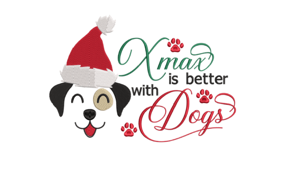 Review: Xmas is Better with Dogs Embroidery Design